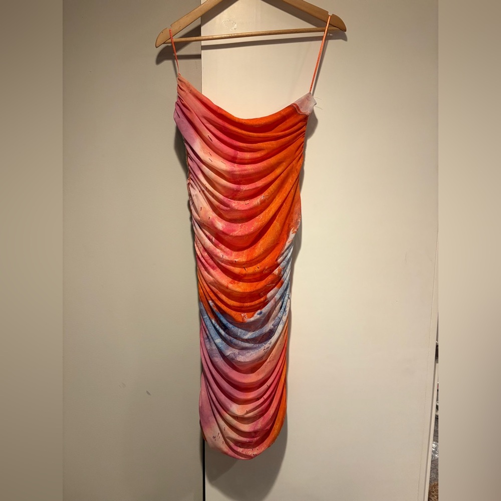 Zara Multicolor Draped Dress